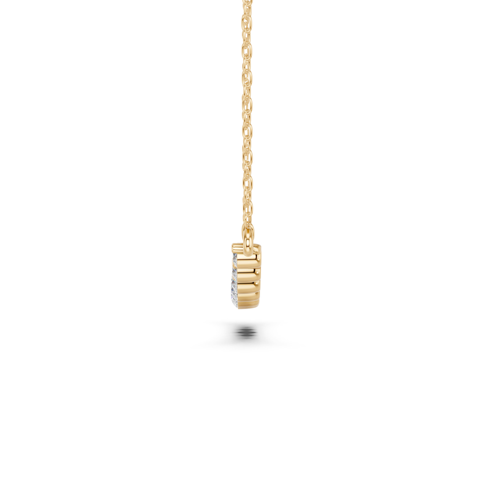 0.75Ct Round Moissanite Pendant Necklace 925 Silver 10K Gold Women Gift