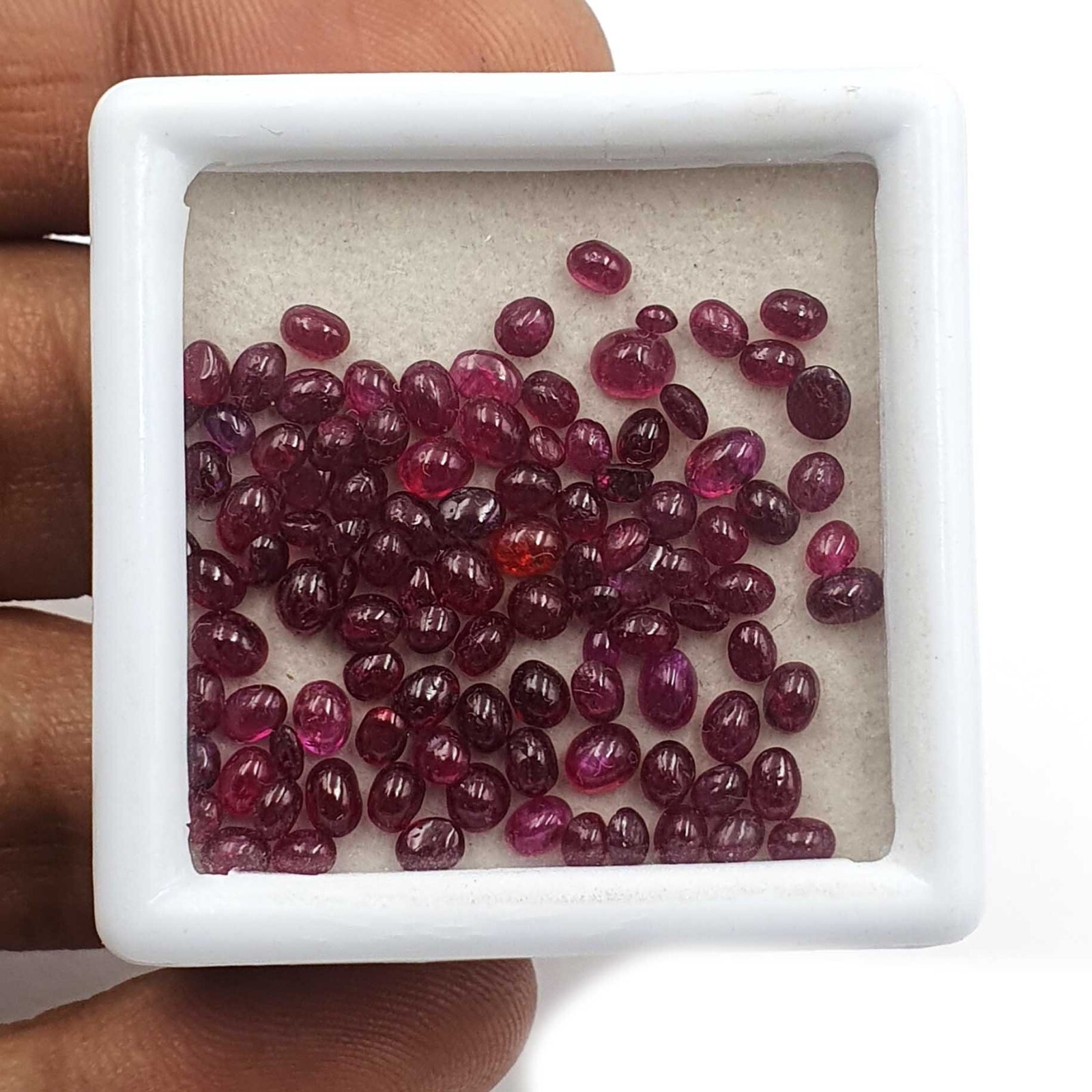 Natural Ruby Oval Cabochon Loose Gemstone Lot 20 Pcs 2*2.50-2.50*3 MM 2 CT