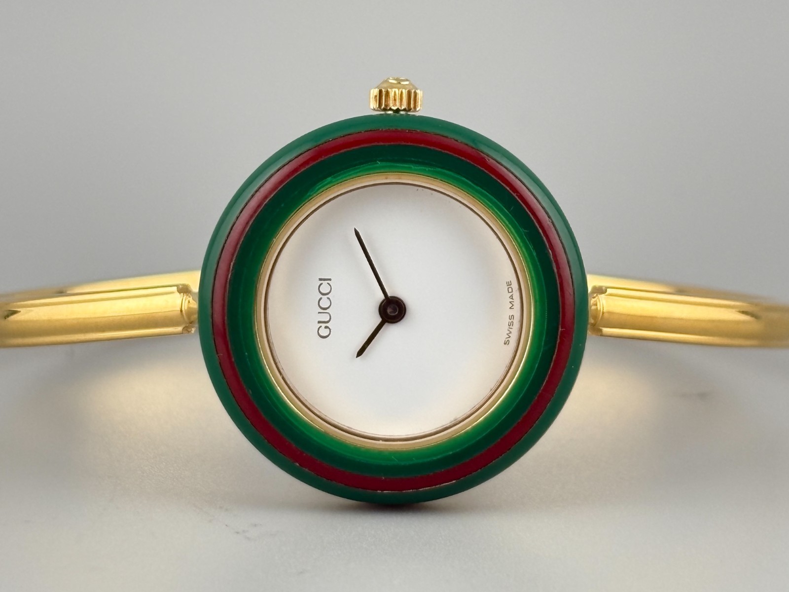 [Near Mint W/Box] Gucci Change Bezel 11/12 Women Watch Gold 12 Colors Auth
