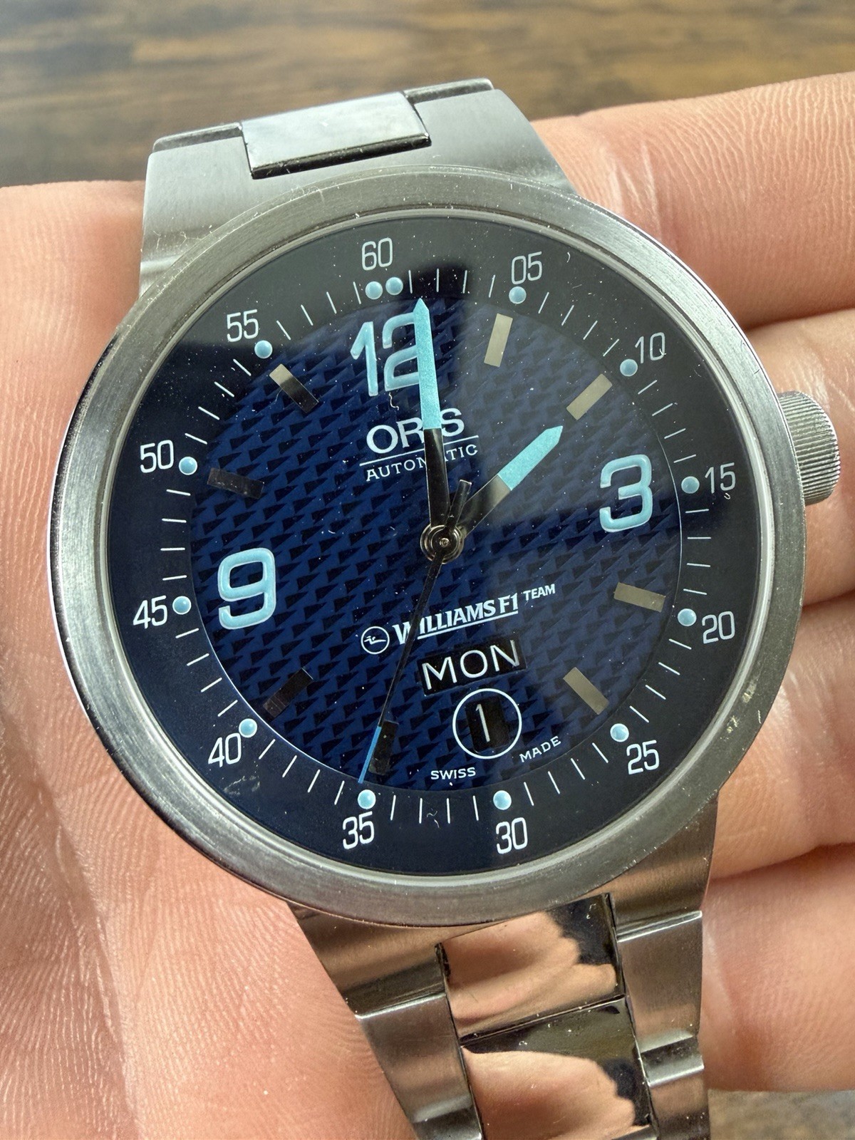 ORIS WILLIAMS F1 team 7560 DAYDATE 40mm Steel Blue Dial Automatic Mens Watch