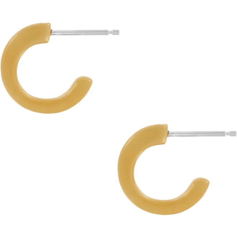 NWTag Brighton MERIDIAN ZENITH HOOP Gold Tone Crystal Post Back Earrings MSRP$62