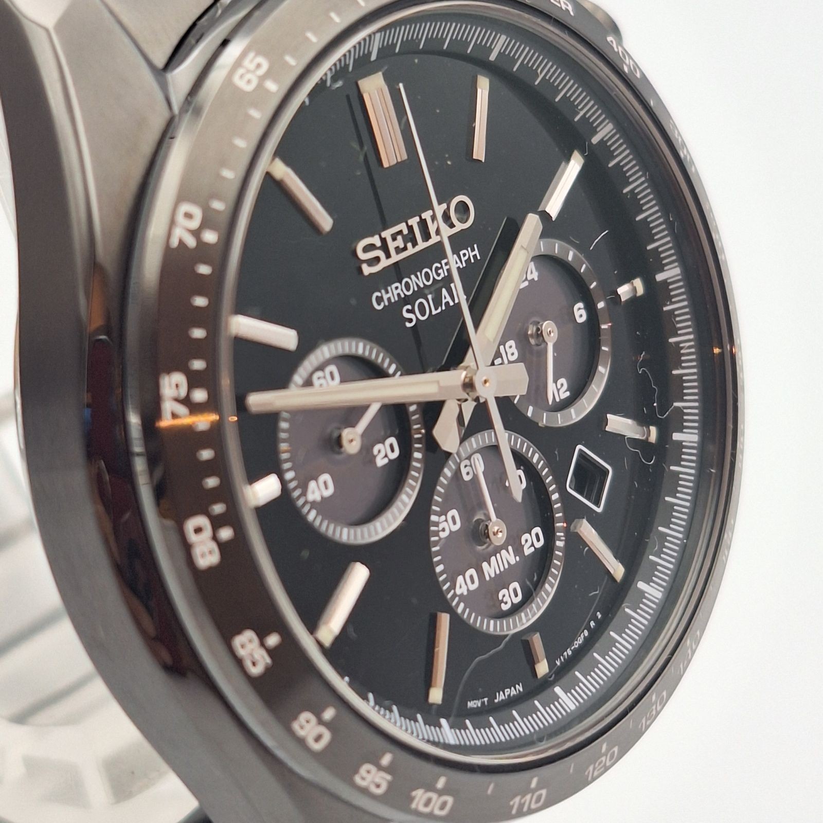 Seiko solar chronograph V175 0FA0 black Seiko selection SEIKO SELECTION SBPY165