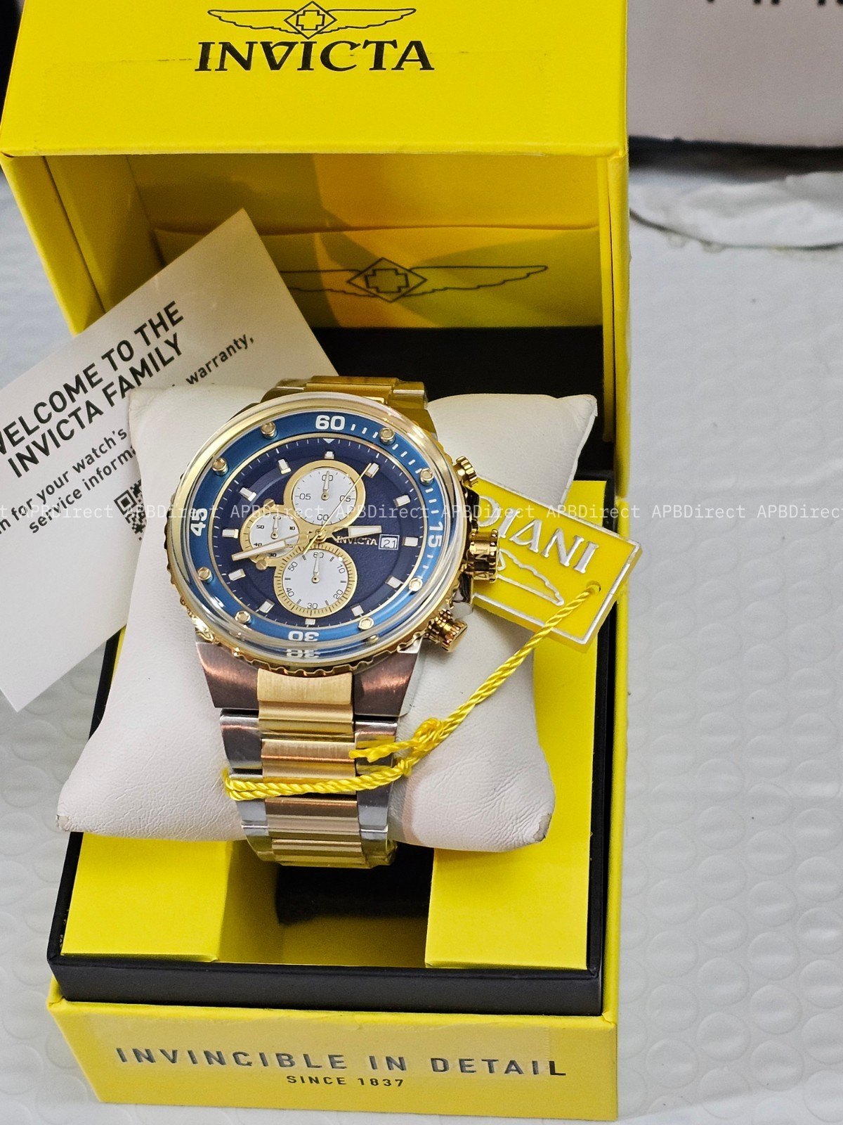 Invicta – Pro Diver – Very Thick Flame-Fusion Crystal Chronograph – mens watch