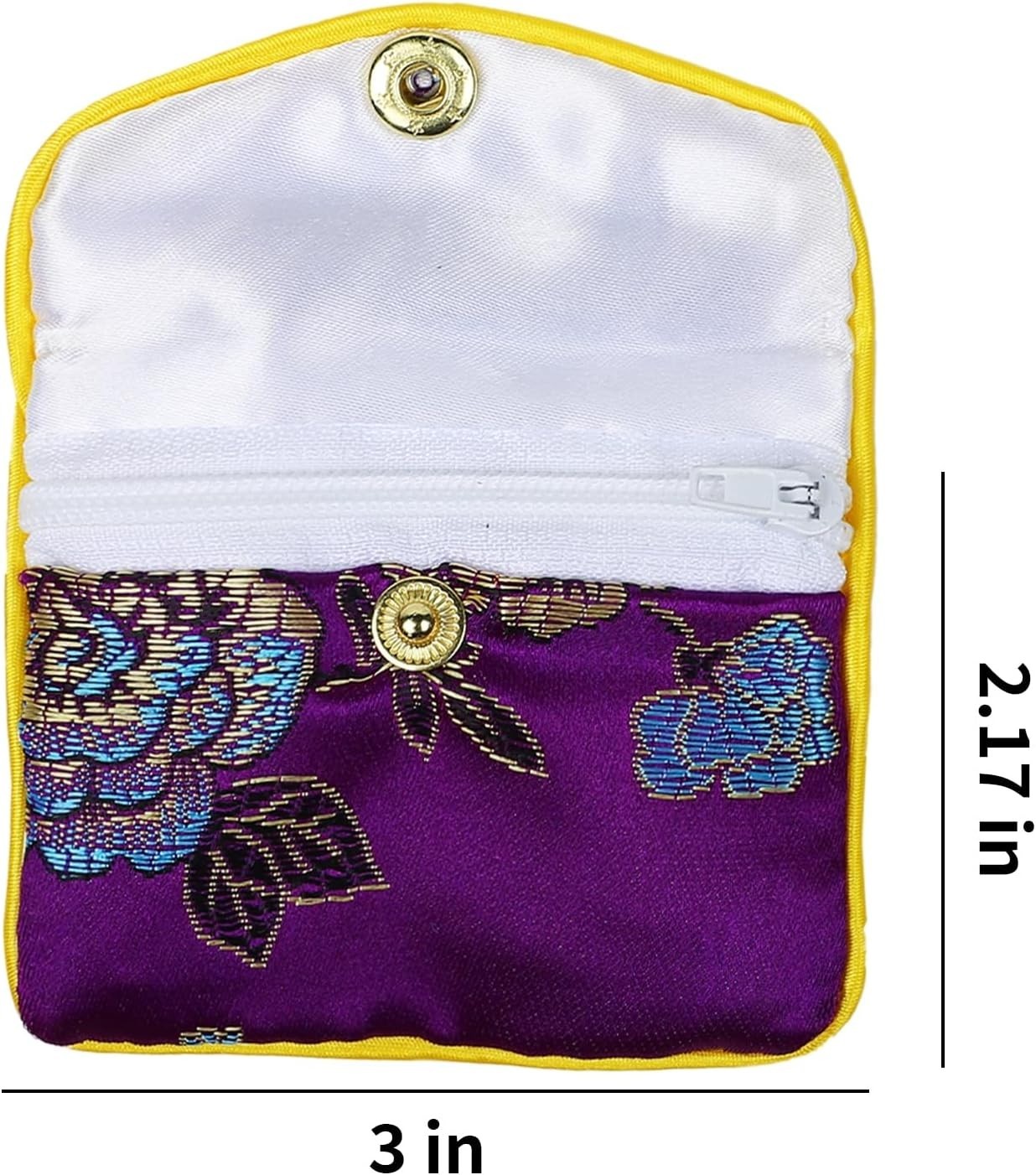 Stylish Small Jewelry Pouches – 12 Floral Zipper Bags for Special Occasions
