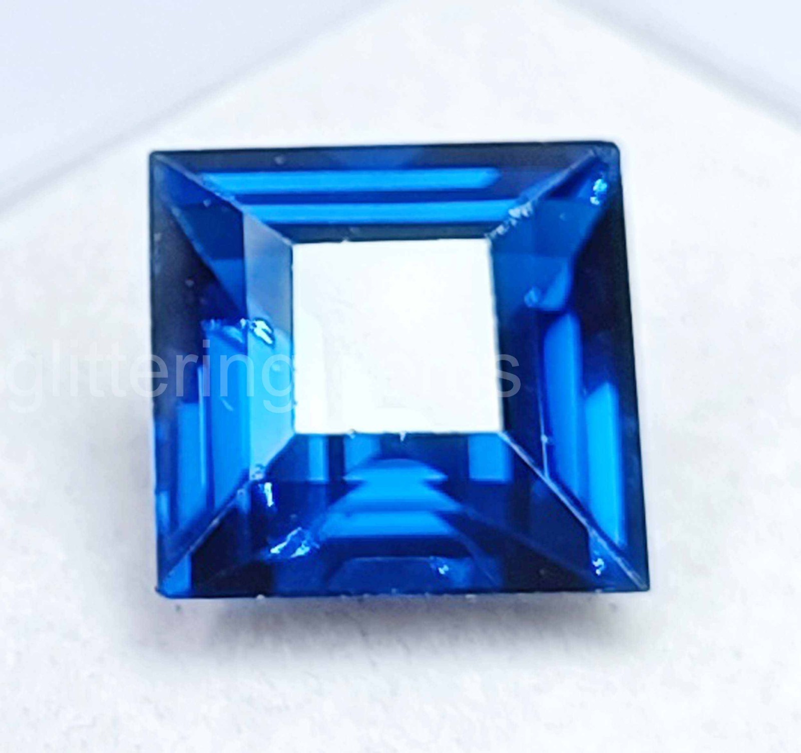 4.05 Carat Natural Blue Sapphire Princess Cut Certified Flawless Gemstone 5ADX