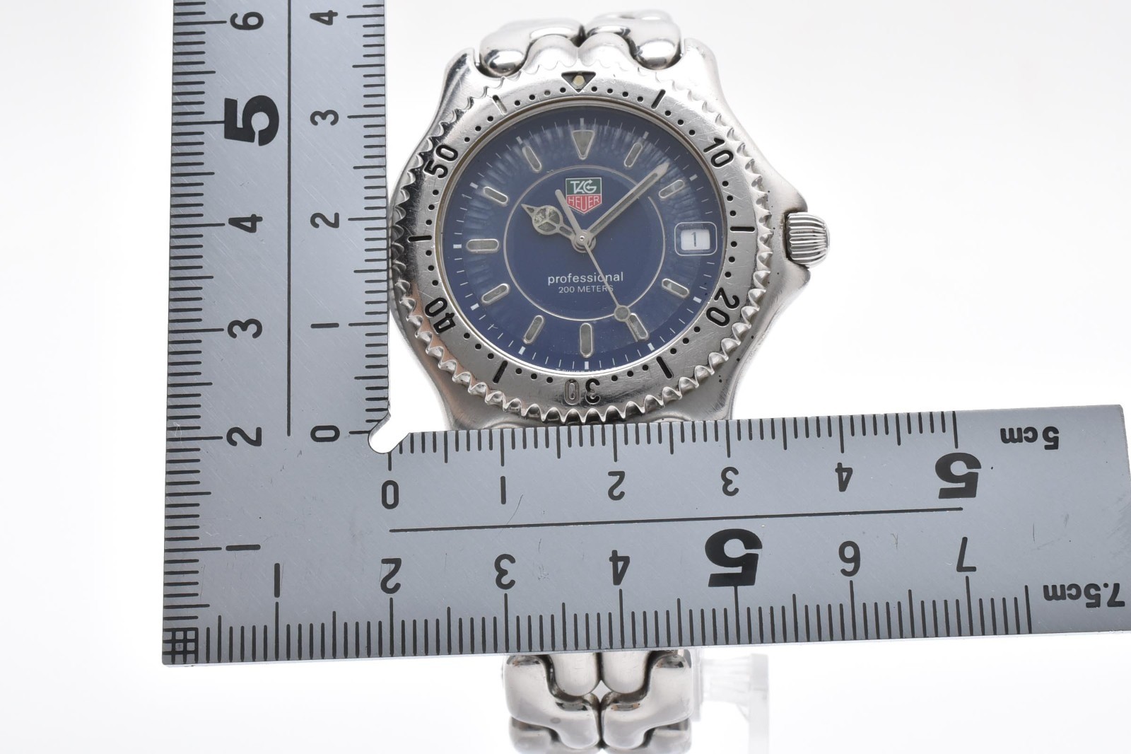 [Near MINT] TAG HEUER S/el WG111A Navy Blue Dial Quartz Men’s Watch From JAPAN