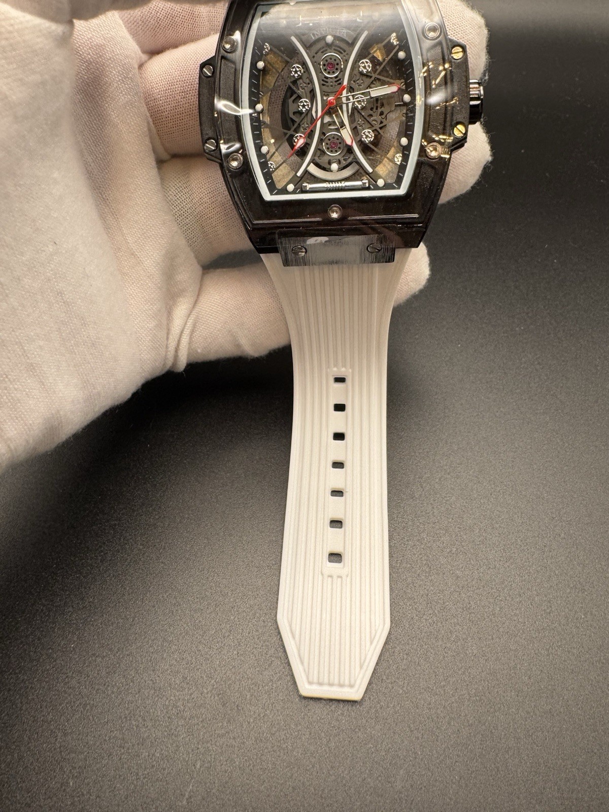 Invicta S1 Rally 69844 Skeleton Watch White Strap + Racing Presentation Box