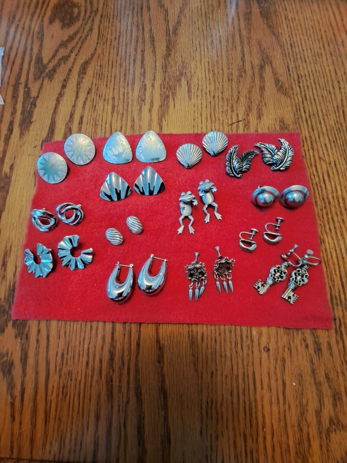 Earrings Vintage Silver Tone Costume Design Several Styles a Lot of 15 Pair