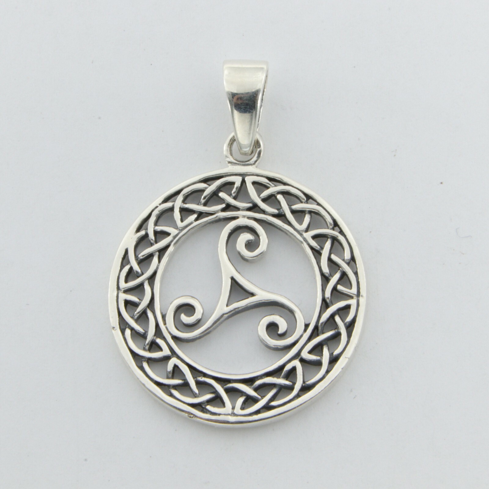 925 SILVER STERLING – Celtic Triskelion PENDANT – Silver Jewelry #p100