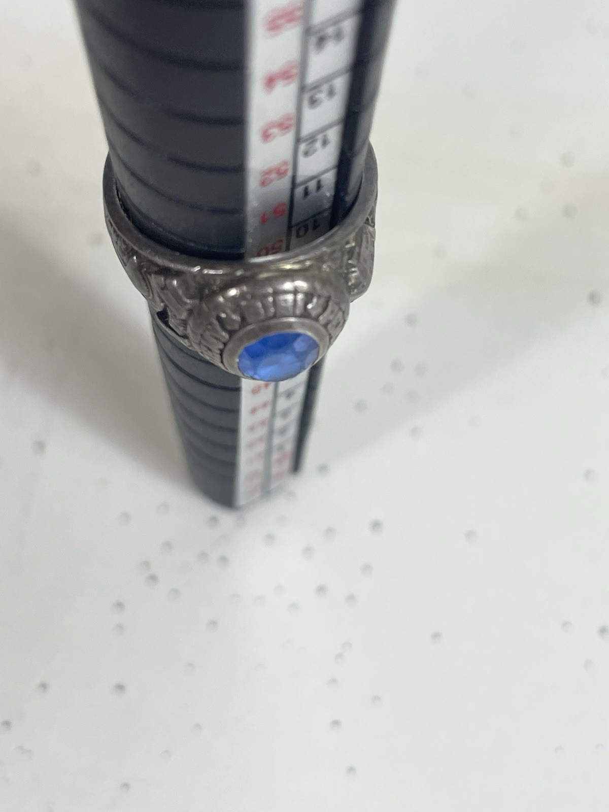 925 Sterling Silver Balfour School College 1986 Pembroke ring Size 5 Blue Stone