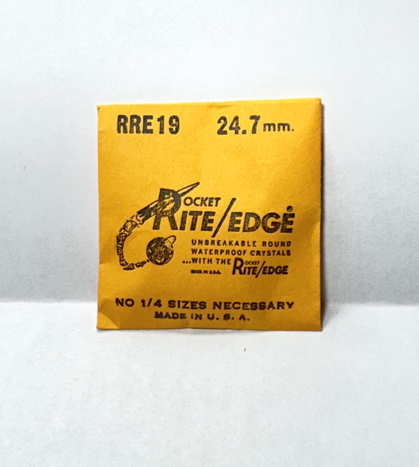 SUC Rocket Rite/Edge Round Watch Crystal RRE19, 24.7mm, NOS