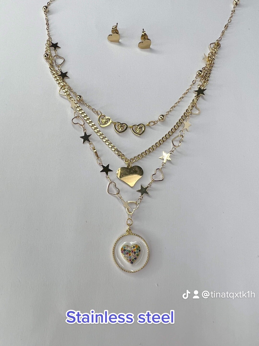 Collar De Acero Inoxidable De Moda Elegante Para Mujer