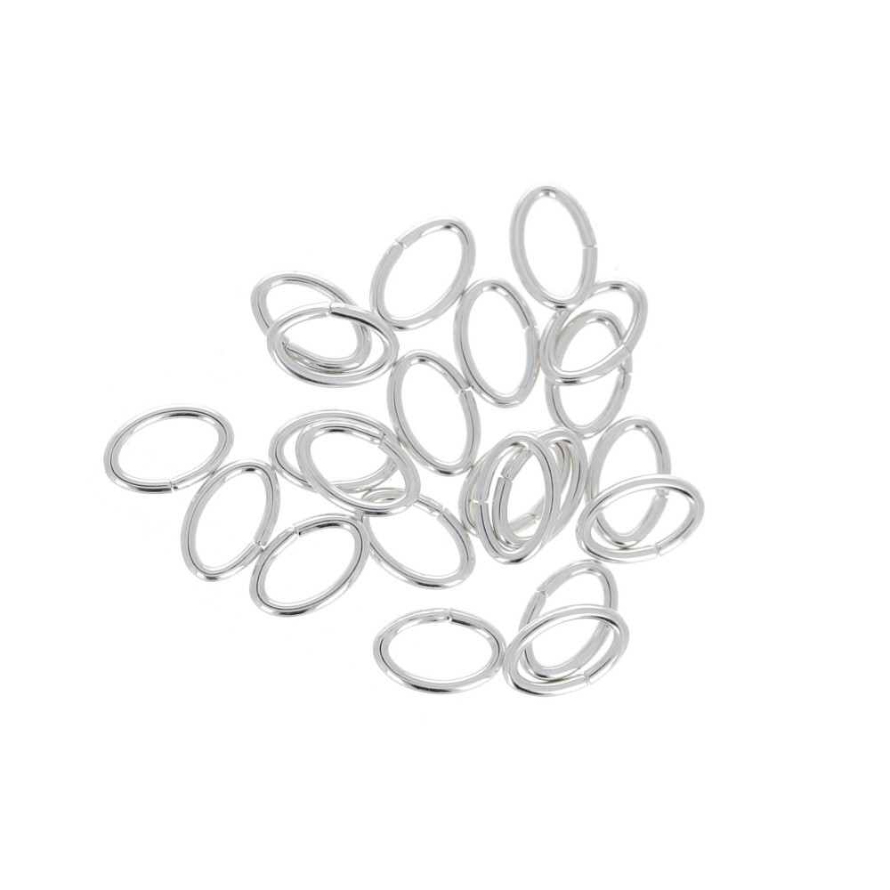 100pcs,Oval Open Jump Rings, Sterling Silver, 3.5×5.3mm, 22 ga, Small Jump Rings