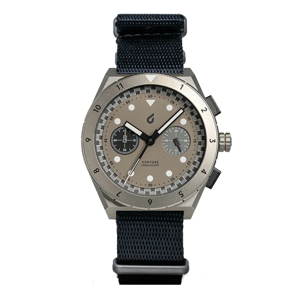 Boldr Venture Velo Chronograph Mecca-Quartz Titanium Black Grey Men’s Watch