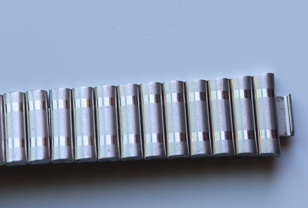 Bulova Vintage Watch Bracelet Band Silver Stainless Steel 17.4mm