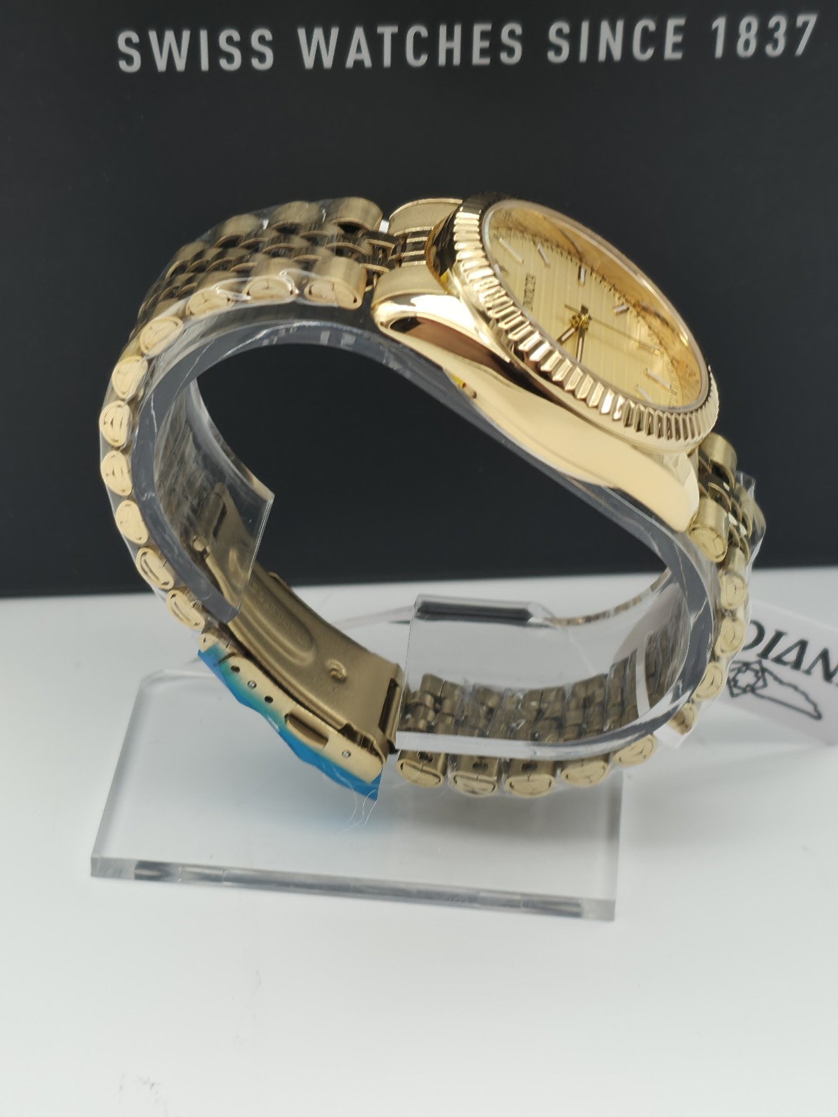 Invicta Celestial Men’s 36mm Gold SS Watch Quartz Flame Fusion NEW