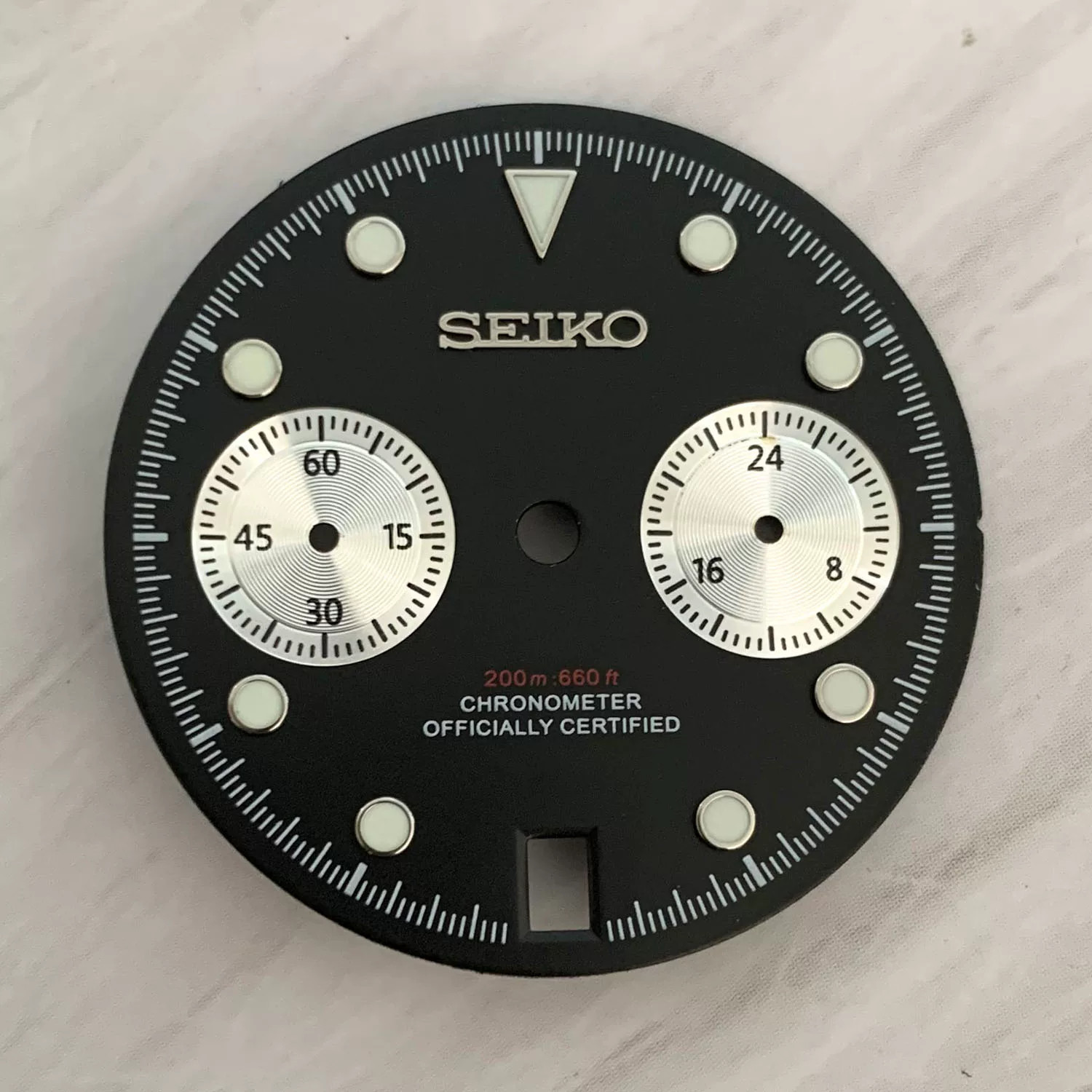 29.5mm Multi-functional Watch Dial Green Luminous for VK64 Movement Watch Parts