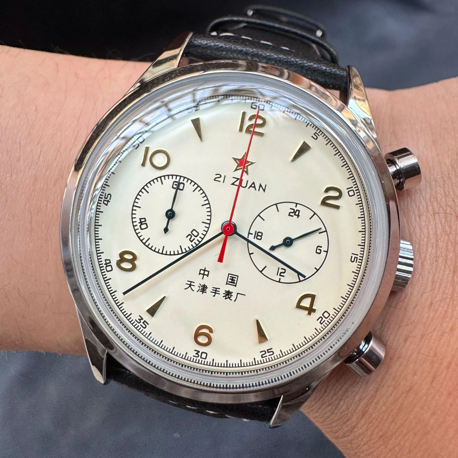 Men’s watches 1963 pilot automatic watch 42mm waterproof retro quartz.