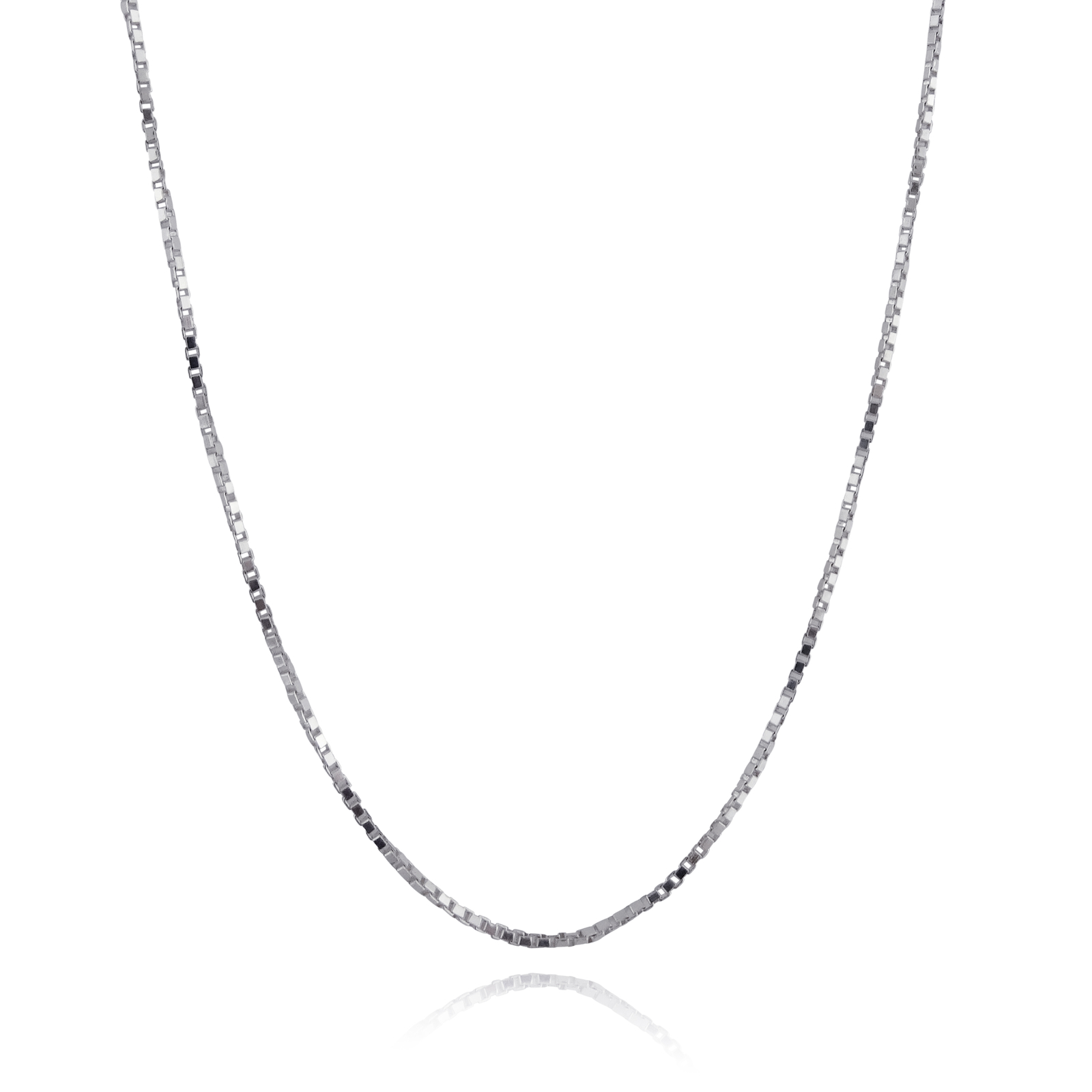 Sterling Silver 1.2mm BOX Chain Necklace 26″, 32″, 34″, 38″ Spring Ring 925 NEW