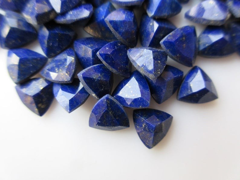 Natural Lapis Lazuli Trillion Faceted Cut 5mm To 20mm Loose Gemstone