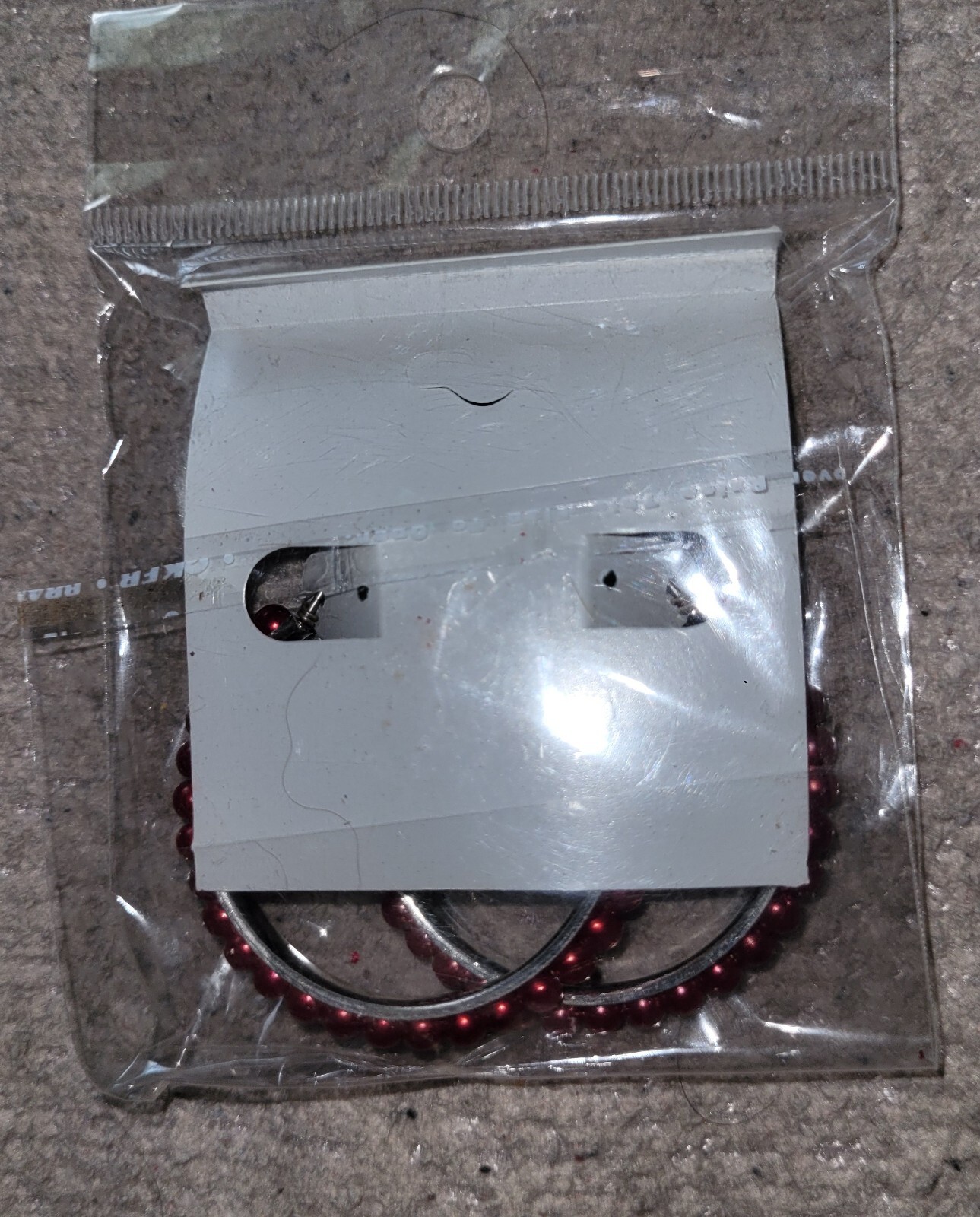 Lovely Brand Lead And Nickel Free Large Red Hoop Earrings