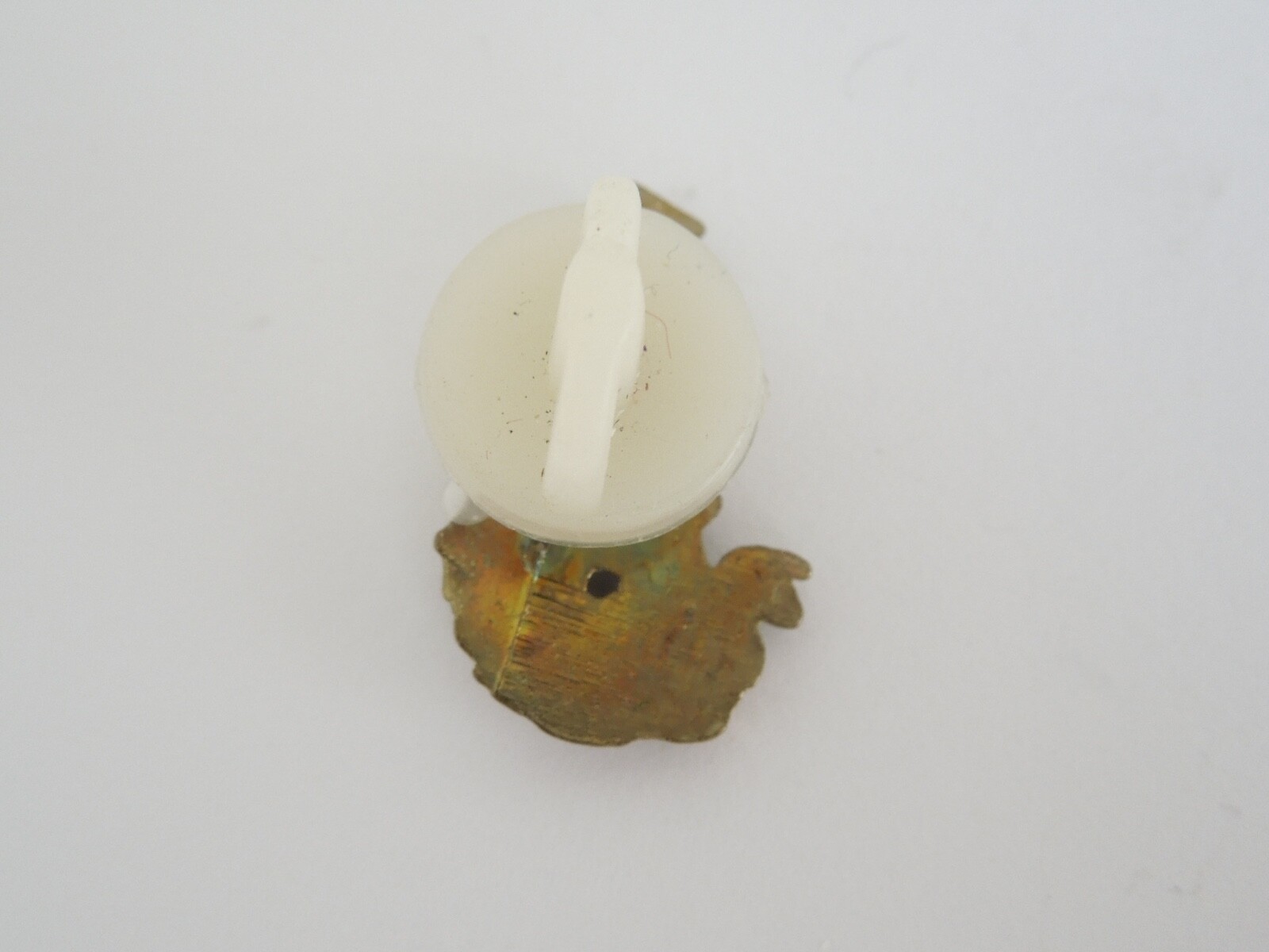 Brooch Pin Badge Boy Mushroom Nature Motif Color Brass 2.3 G/2.2 X 1.3 Cm