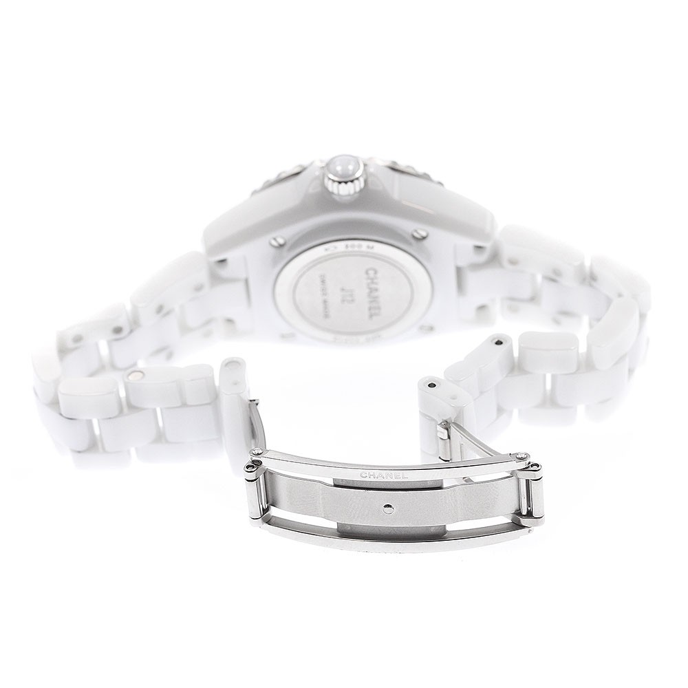 CHANEL J12 H5698 White Ceramic white Dial Quartz Ladies Watch_946756
