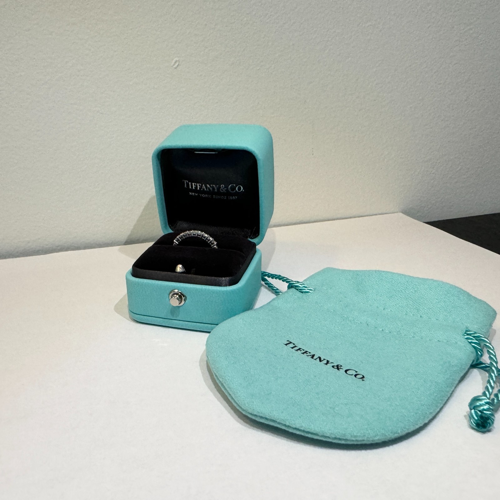 Tiffany & Co Forever 2.2mm Shared Diamond Ring Size 6.5