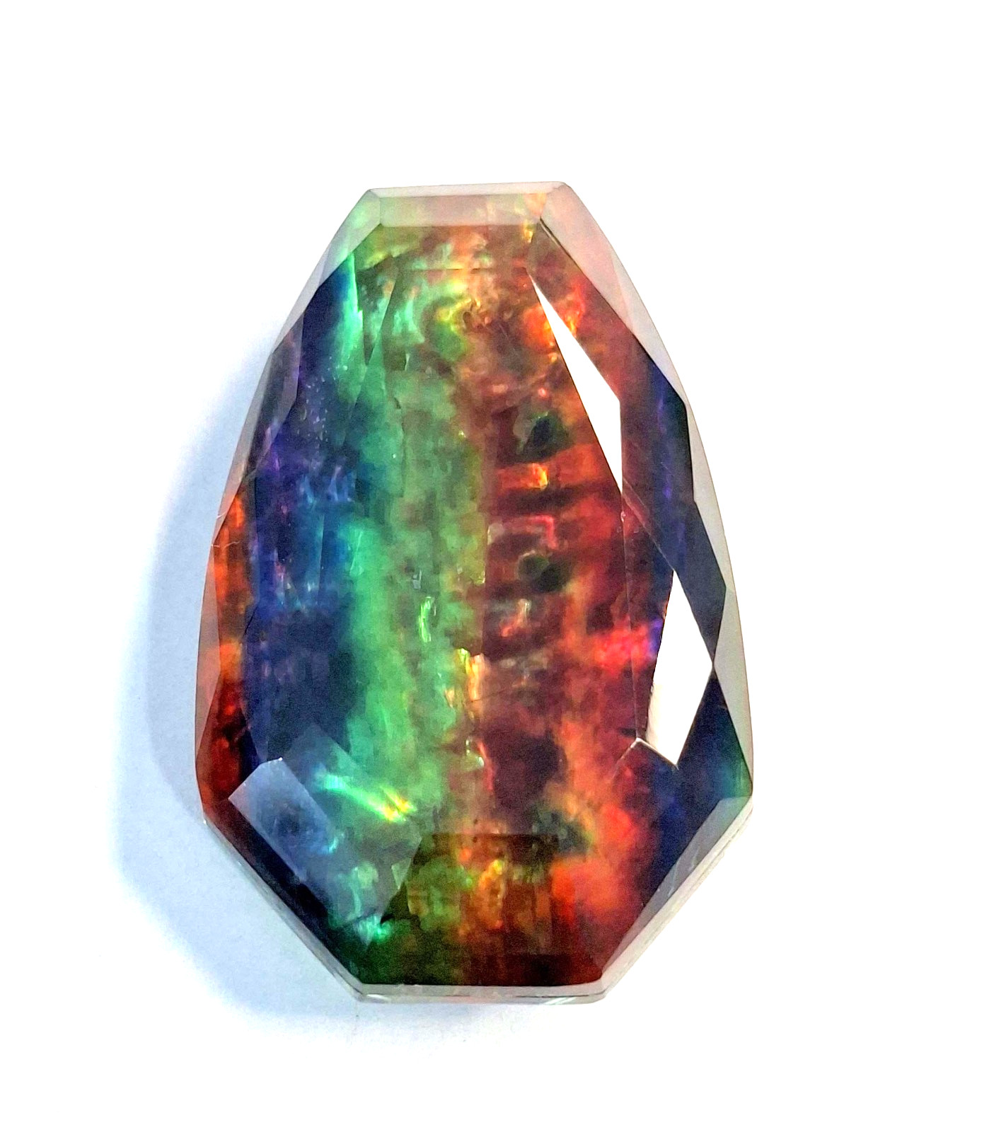 Opal Like Organic Ammolite Fancy Cut 62-64 Ct Natural Loose Gemstone RK914