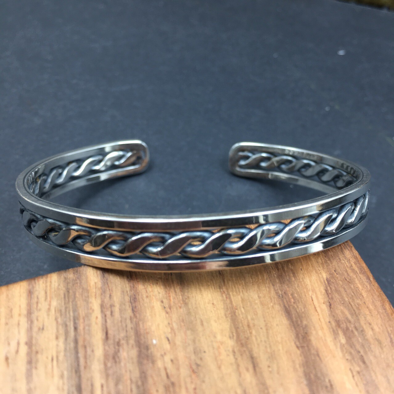 A25 Armspange Flechtmuster Sterling Silber 925