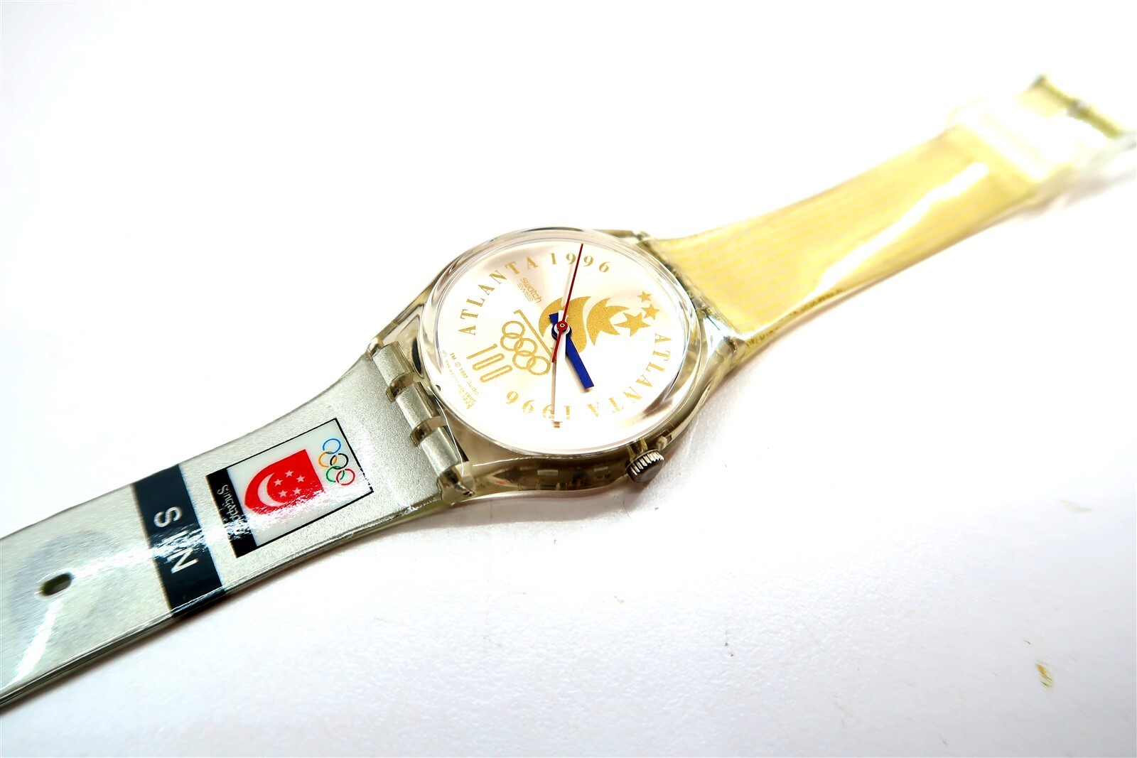 Swatch Watch SINGAPORE GZ150I New Olympic Team 1996 NOS Special Edition SIN