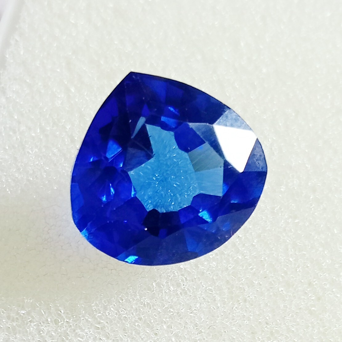 Natural Cornflower Blue Sapphire Certified Ceylon 10.70 Ct Pear Loose Gemstone