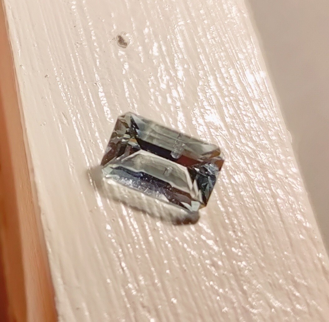 Natural Blue Aquamarine Rectangle Cut, Loose Gem 0.75 ct, 5×7 mm (1631)