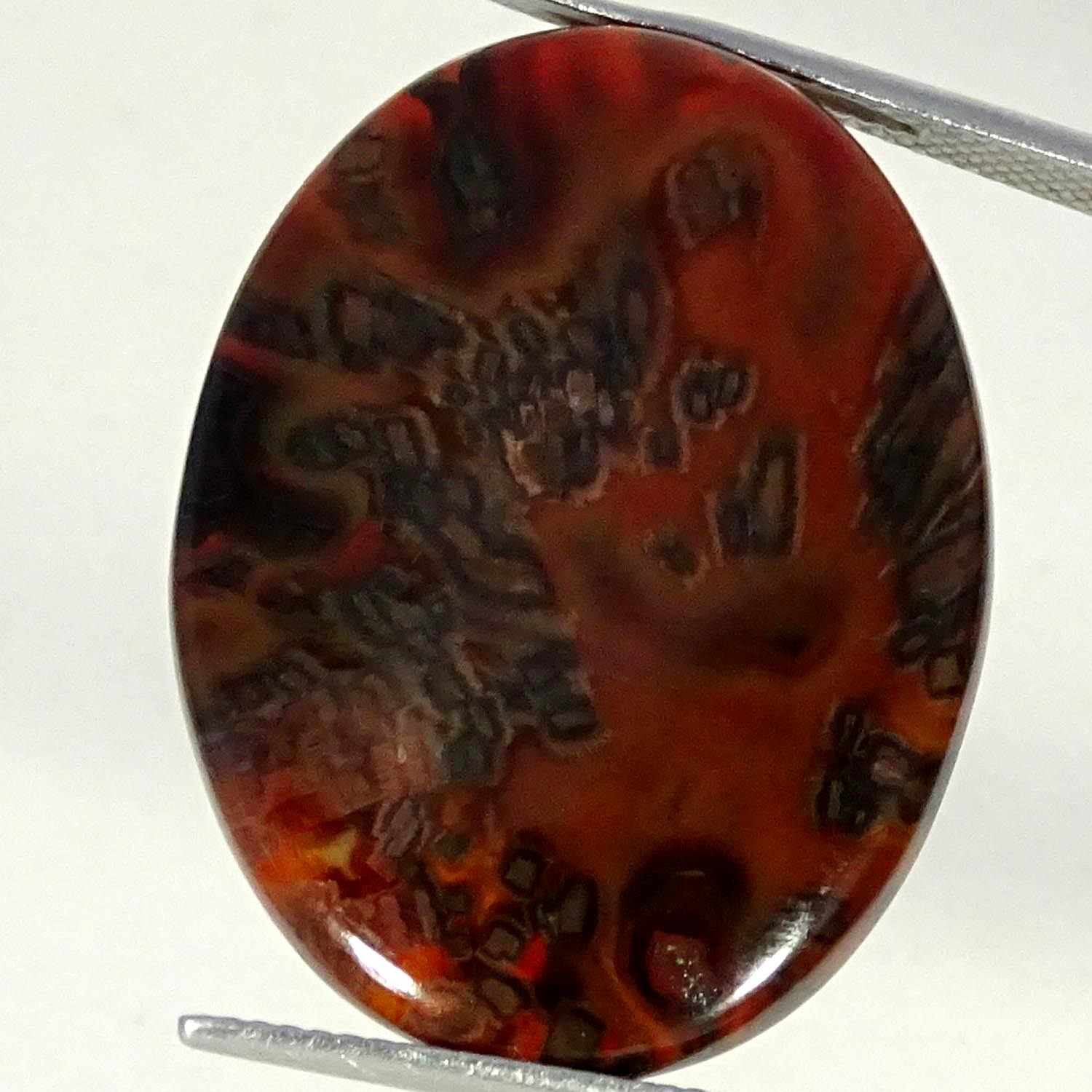 27.40Cts 100% Natural Turkish Stick Agate Oval Cabochon Gemstone 23X30X5MM