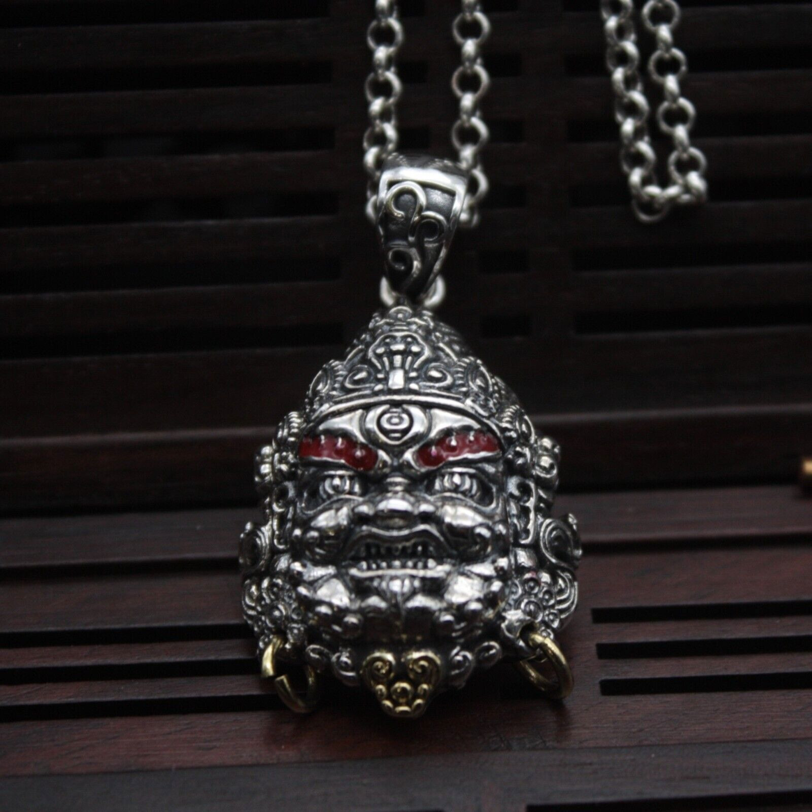 Pure S925 Sterling Silver Men Women Bless Lucky Patronus God Of Wealth Pendant