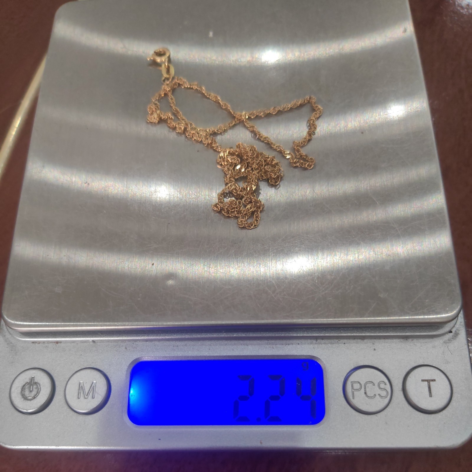 18ct 750 Yellow Gold Rope Chain 18″ 46cm 1.7mm IAMO / Unoaerre