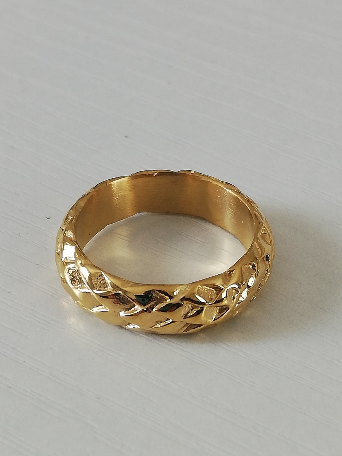 Titanium Men’s Snake Scale 316L Stainless Steel Biker Ring Size Various.