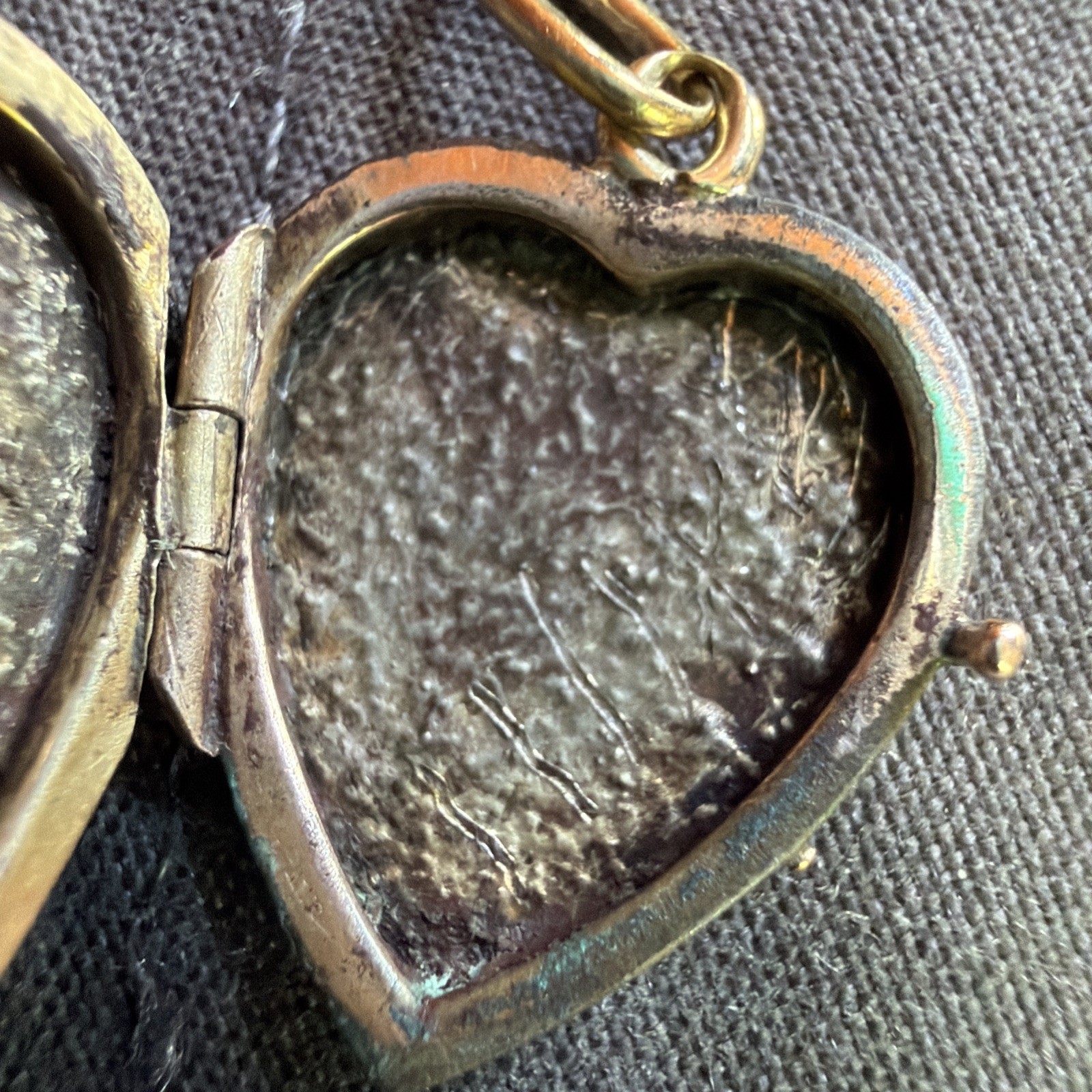 Victorian 2g Rose Gold Fill Heart Locket Seed Pearl Etched Motif Pendant Charm