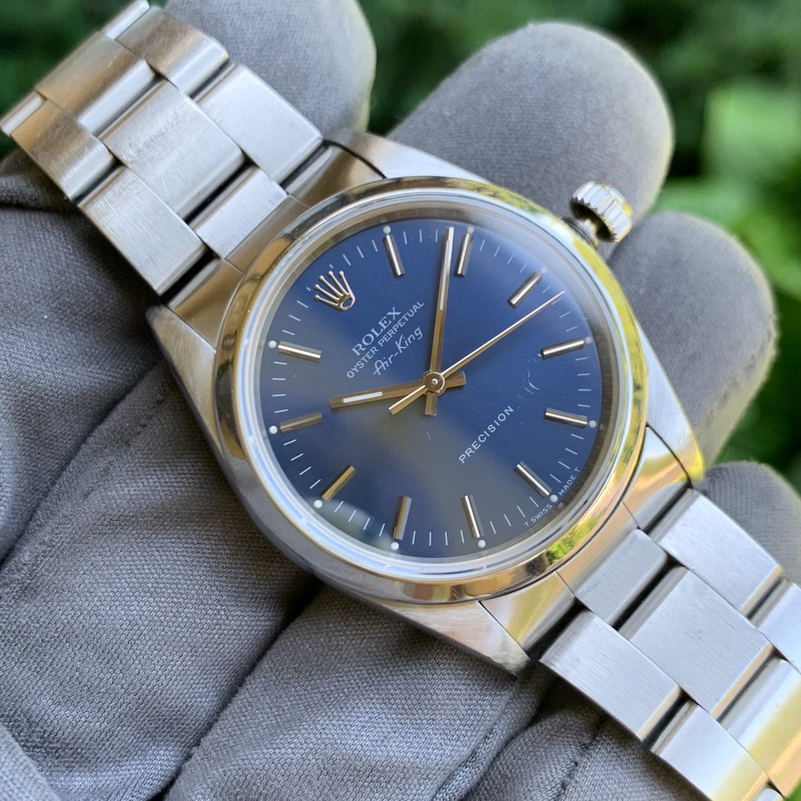 1993 Rolex Air-King Oyster Perpetual Precision Ref. 14000 Blue Dial Box & Papers