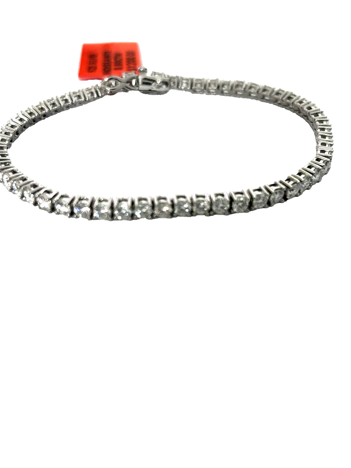 925 silver moissanite tennis bracelet 8.00 cwt. 3mm wide 7.5 inch long