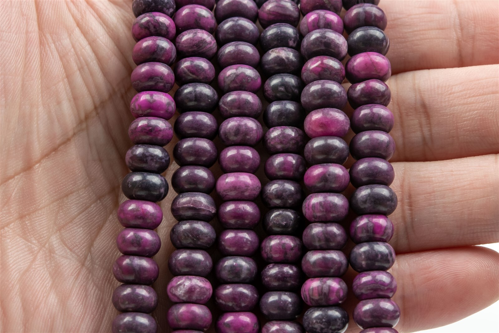 Jasper Beads Sugilite Purple Color Grade AAA Rondelle Loose Beads 6x4MM 8x5MM