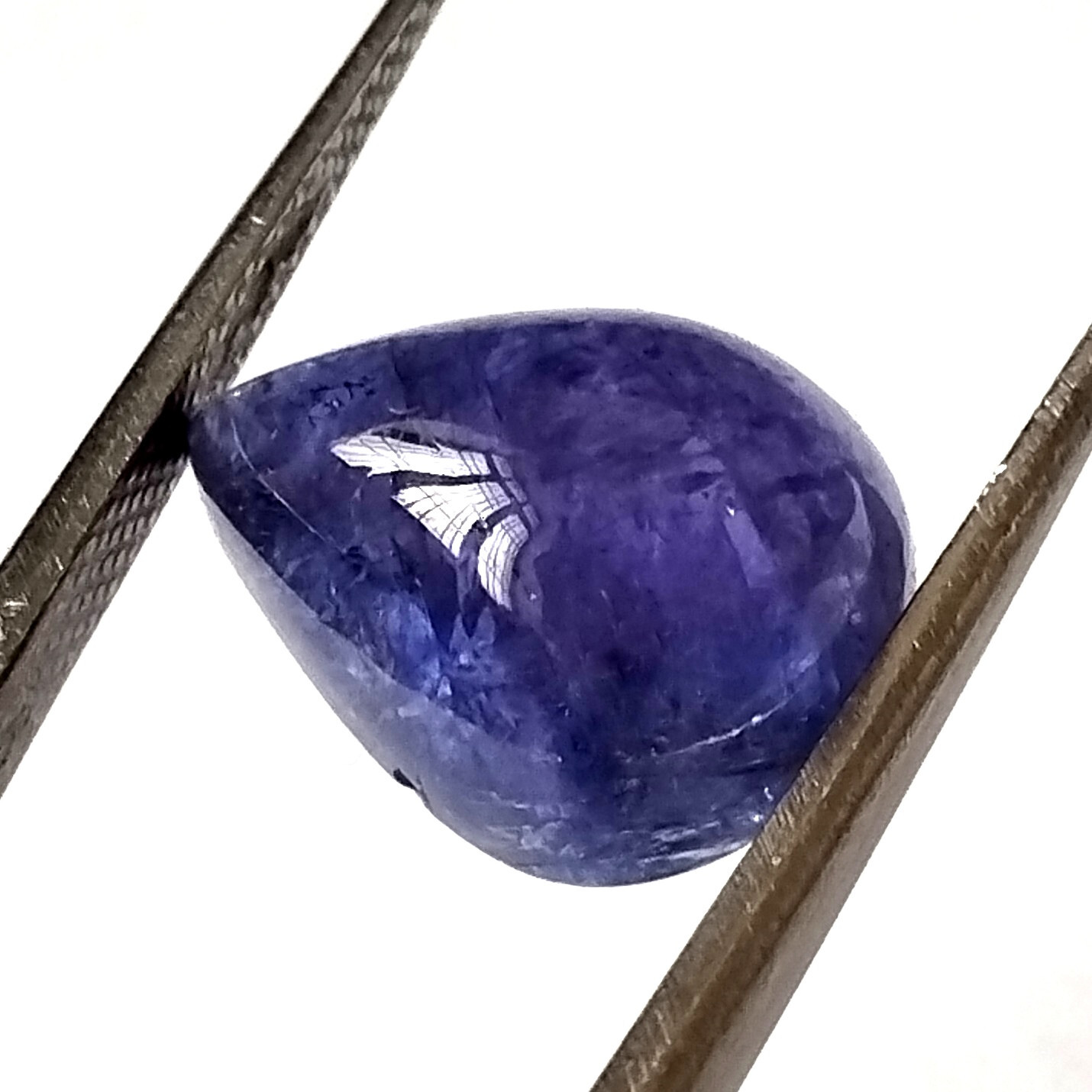 AAA Tanzanite Cabochon 8.45 Carat Pear Shape Natural Loose Gemstone 14.2X10.8 mm