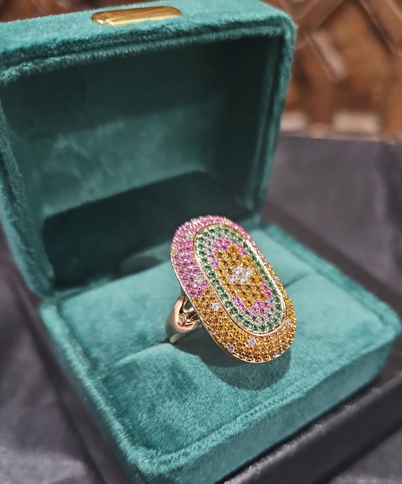 Elegant Multicolour Gemstones Cocktali Rings,925 Sterling Silver.Gift For Womens