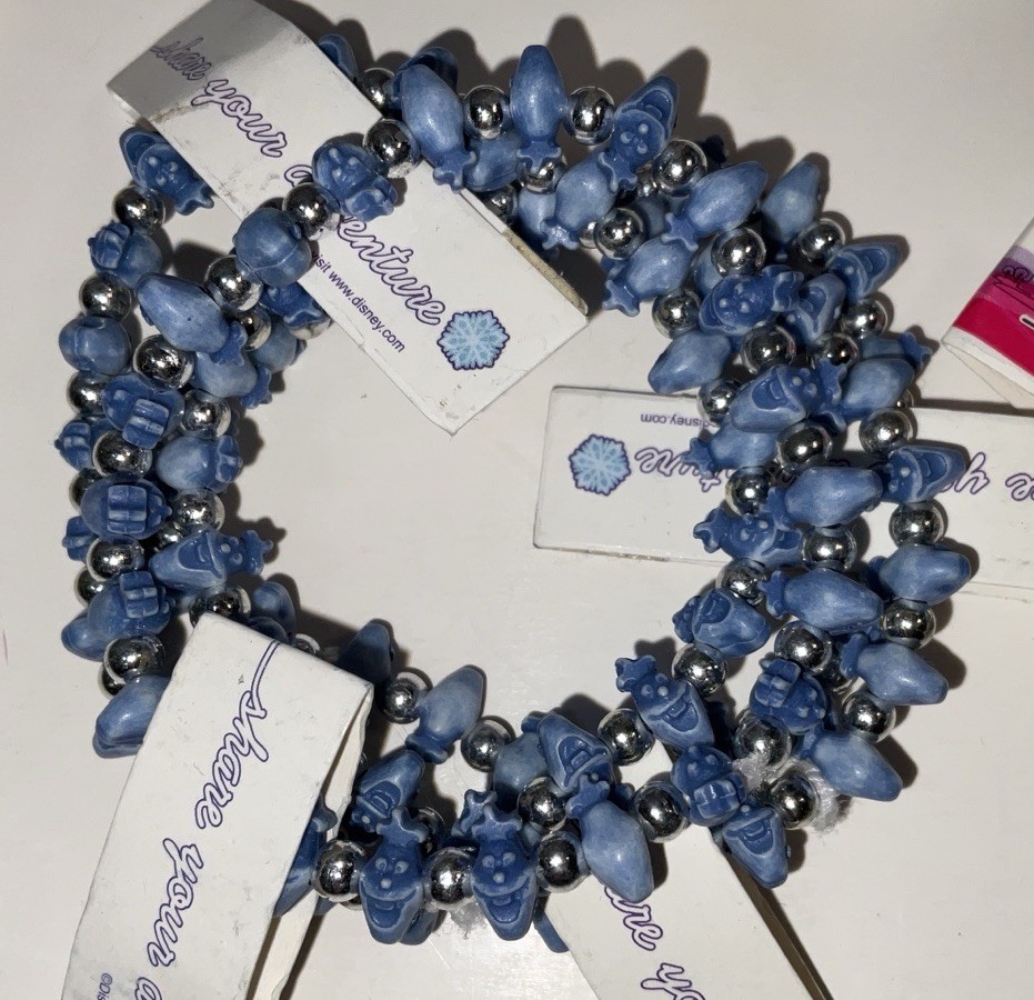 NWT Lot 28 Disney Frozen Olaf Snowflakes TRRTLZ Friendship Bracelets Blue White