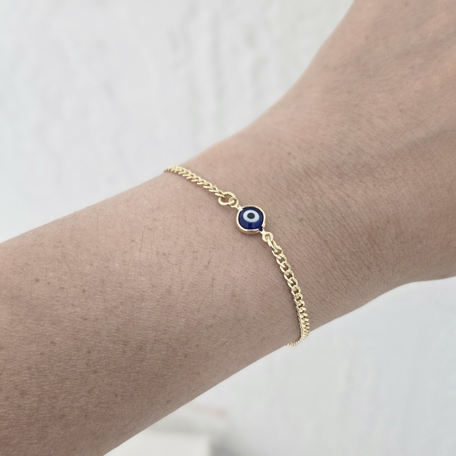 18k Gold Filled blue Evil Eye bracelet Protection bracelet Waterproof bracelet