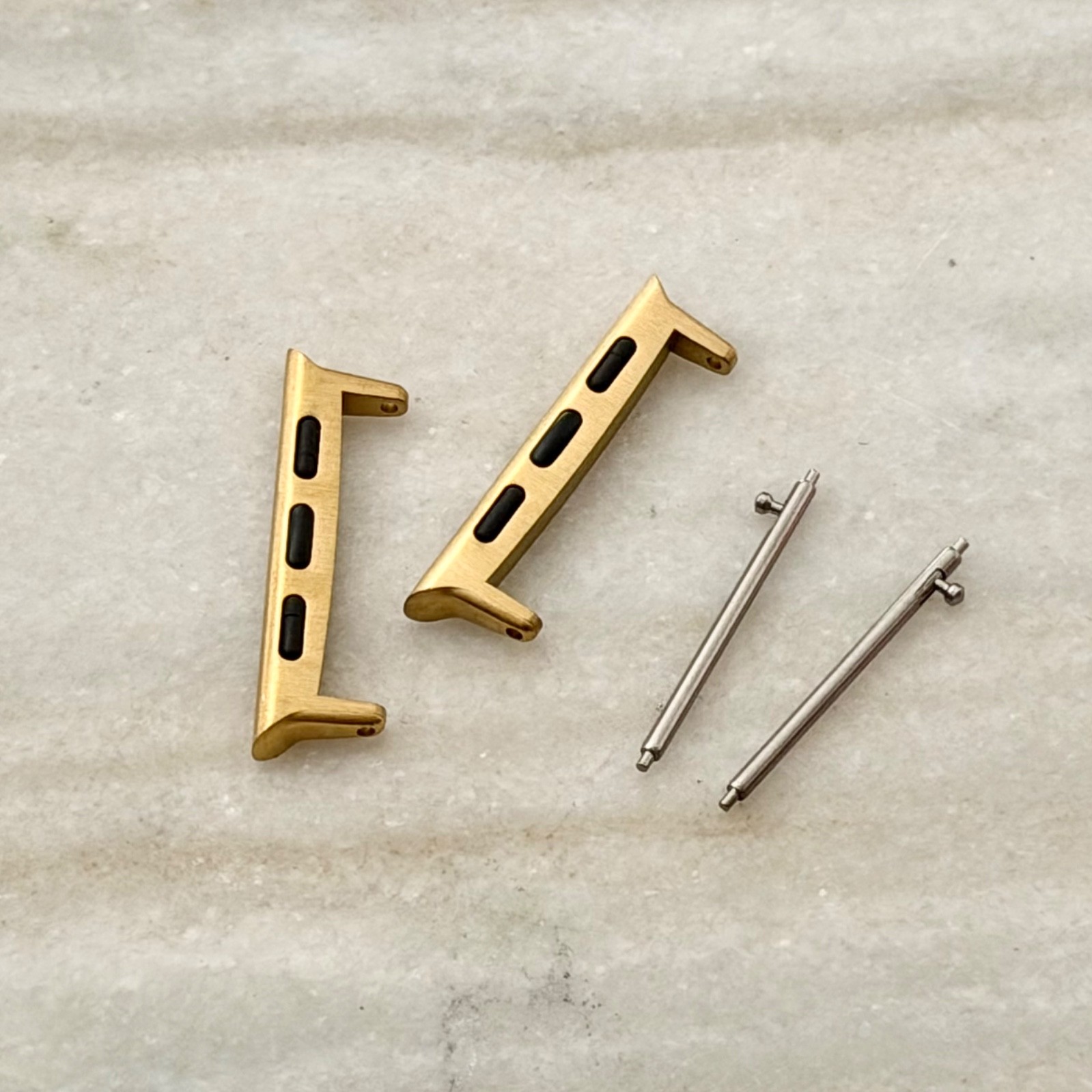 Apple Watch Band Connectors, 24mm Strap Adapters, Stainless Steel, Gold, Silver