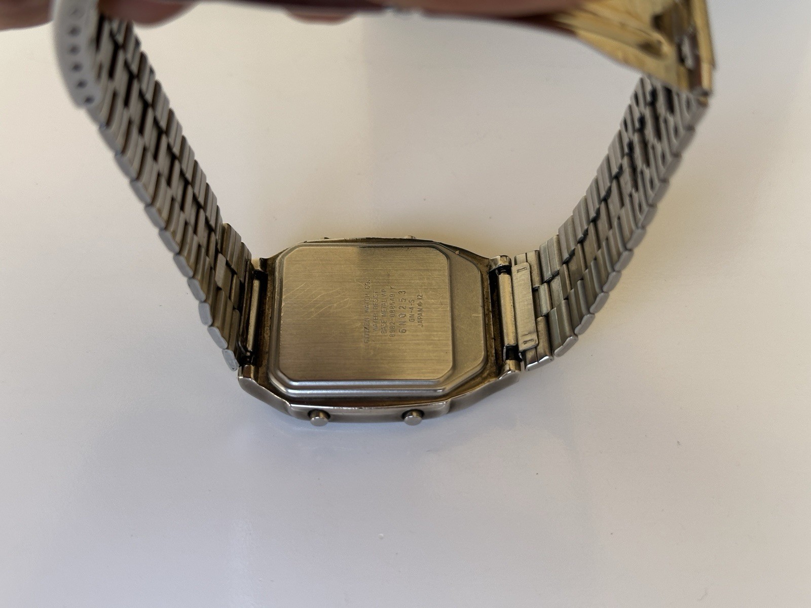 Vintage Citizen Ana-Digi Temp 8982-088549 Watch 35mm Chronograph Temperature Box