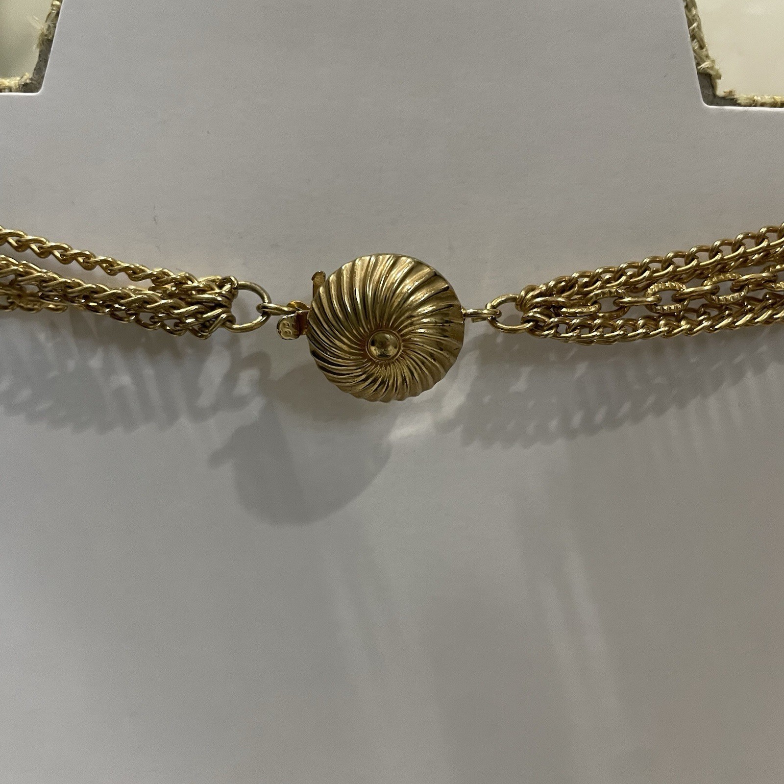 Vintage Multi-chain Gold Chain Choker Necklace With Clasp