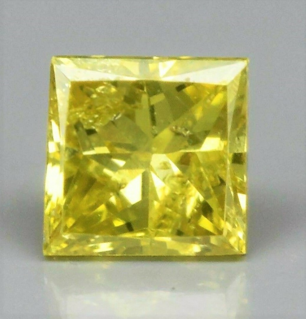 YELLOW DIAMOND GEM PRINCESS CUT SHAPE AFRICAN COLORED SQUARE NATURAL MICRO 2mm