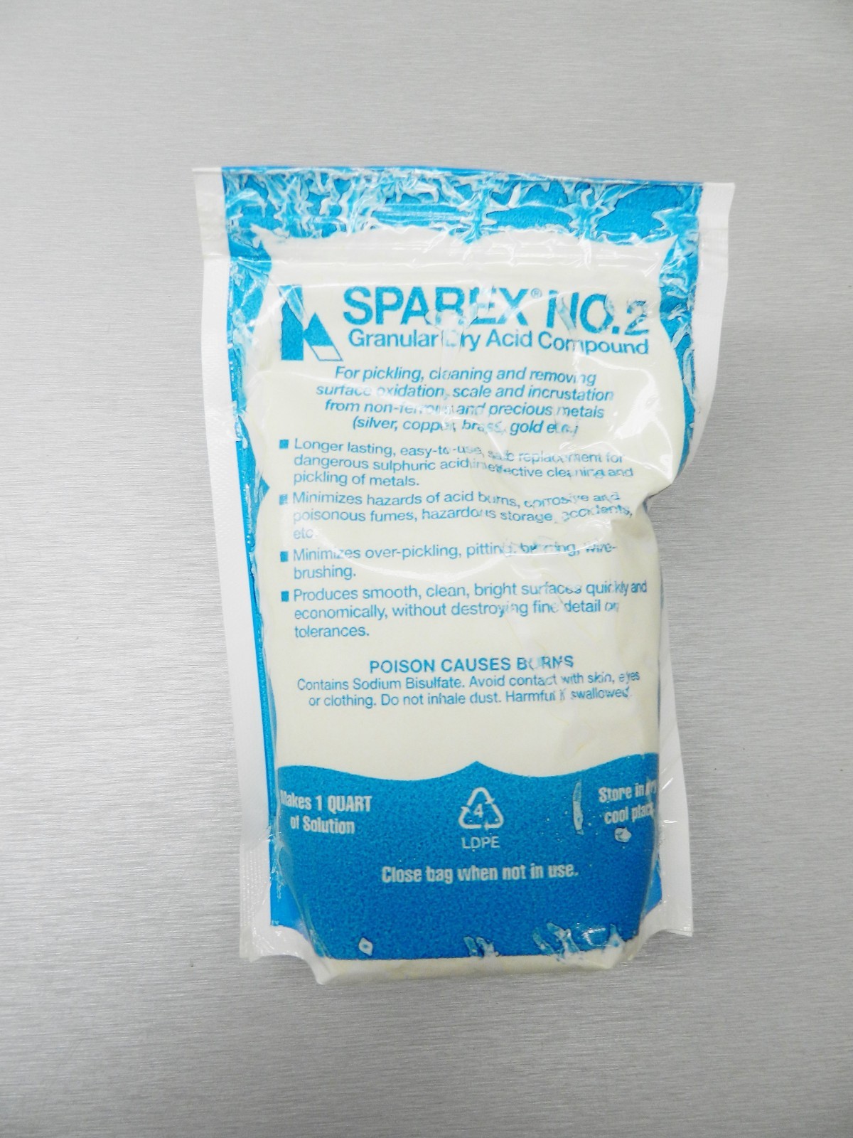 SPAREX No 2 Granular Dry Acid Pickling Compound 10oz for Cleaning Oxidation